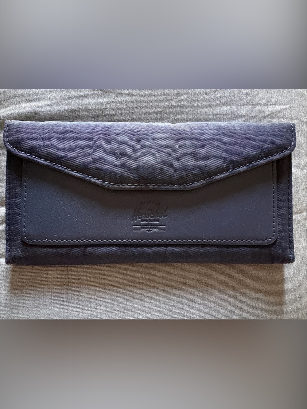 Hershel Navy Blue Canvas Wallet Clutch